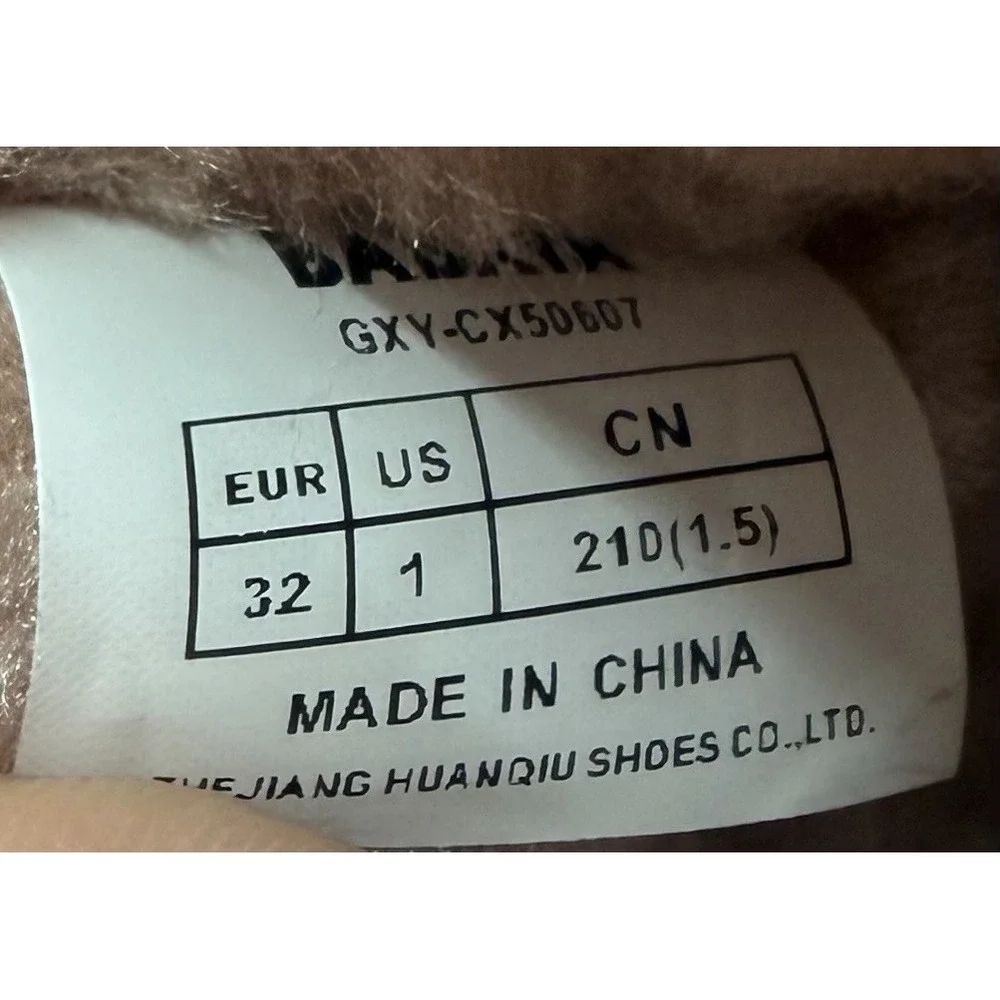 Babaya Kids Girls Pink Winter Snow Boots Faux‎ Fur Lined Size US 1 EUR 32 New